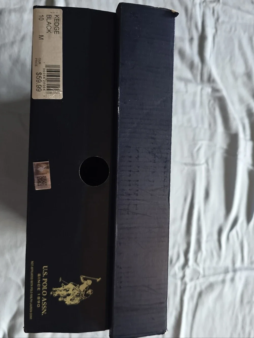 Men's Black Leather Tactical Boots Polo Assn.
